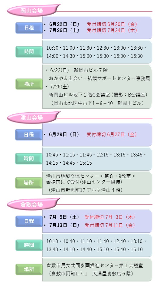 夏のスペシャル撮影会日時場所